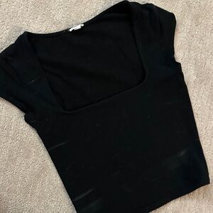 Garage Black Square Neck Top